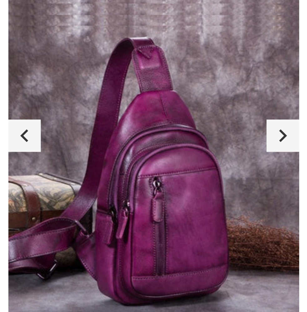 Genuine leather sling bag